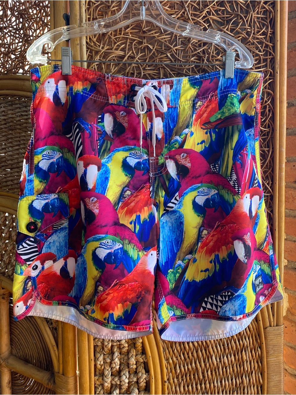 Billabong Multicolor Parrot Print Mens Board  Shorts